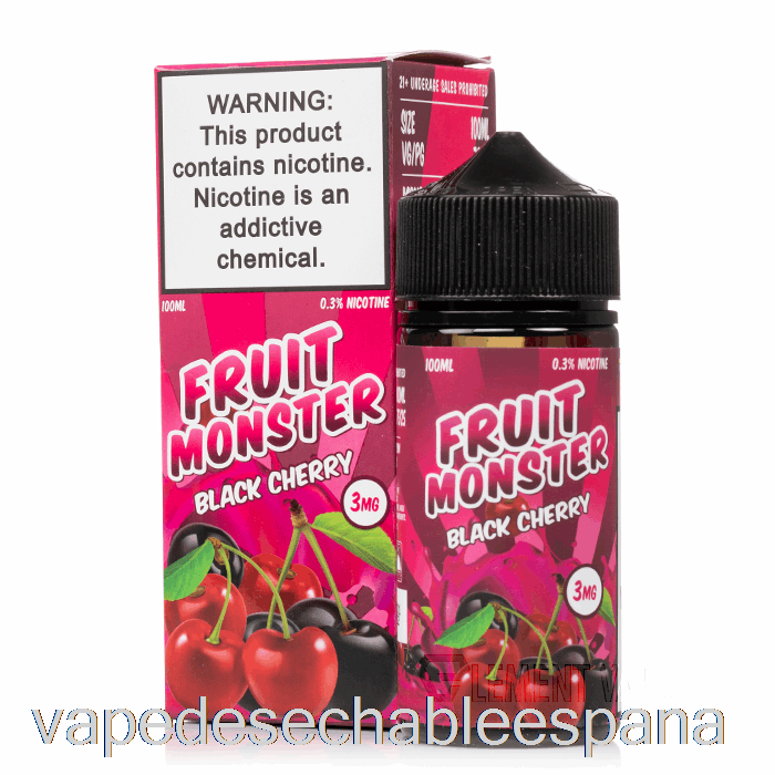 Vape Desechable España Black Cherry - Fruit Monster - 100ml 3mg